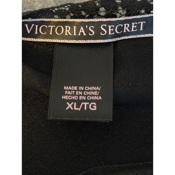 Victoria's‎ Secret Slip Dress Womens XL Black Lace Nightgown Criss Cross Back - Picture 4 of 8